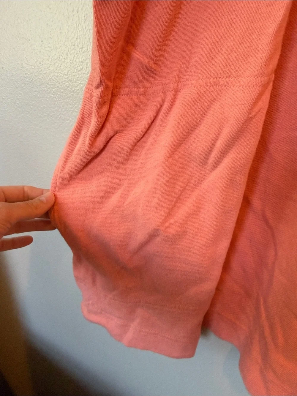 Free People Beach Short Sleeve Shirt Swim Cover Up Pockets Coral Small Cotton